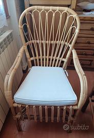 Sedia/poltrona in bamboo