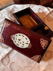 Scatola legno porta sigarette e accendino Noblesse