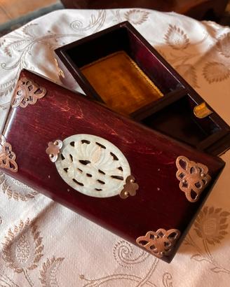 Scatola legno porta sigarette e accendino Noblesse
