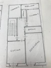Appartamento 90 mq 2 bagni da ristrutturare