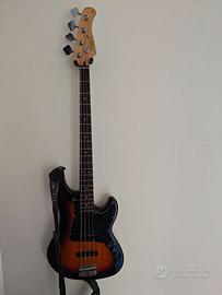 BASSO ELETTRICO CORT G34JJ + AMPLI HARTKE B90