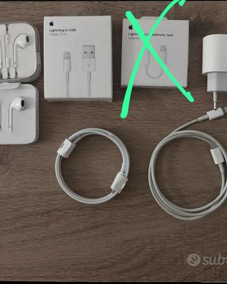 Apple cavi 1 e 2 m,  Presa, EarPods, Adattatore