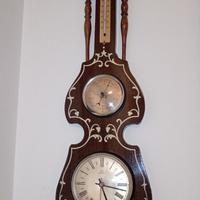 orologio con termometro e barometro antico 