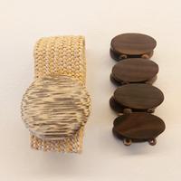 Coppia bracciali etnici legno