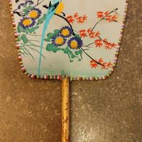 ventaglio vintage dipinto a mano