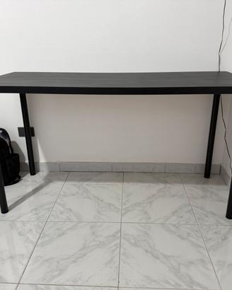 Scrivania nera ufficio  studio 140x60x74con piedi