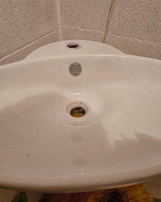 Lavabo bagno Pozzi Ginori in ceramica bianca da ap