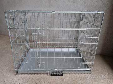 Gabbia in acciaio da interni per cani