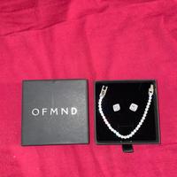 Bracciale tennis + coppia orecchini ‘Spark Square’