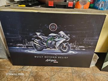 Stampa moto Kawasaki H2 misura 80 x 120 cm