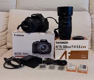 Fotocamera Canon EOS 700D + 18-55mm + 70-300mm