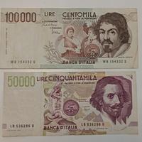 6# Banconote 100000 lire e 50000 lire