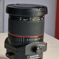 Obiettivo Samyang 24mm f3.5 decentrabile Nikon