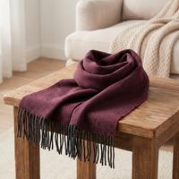 Sciarpa, Cashmere, Seta, Bordeaux, Unisex