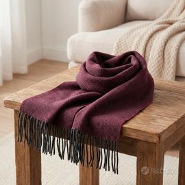 Sciarpa, Cashmere, Seta, Bordeaux, Unisex