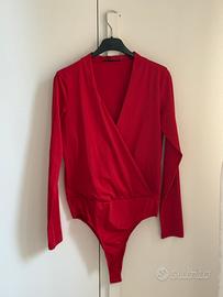 Body rosso incrociato elegante 🍓