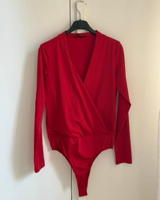 Body rosso incrociato elegante 🍓