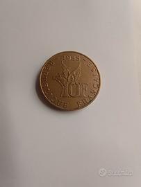 Moneta da 10 franchi francesi Roland Garros