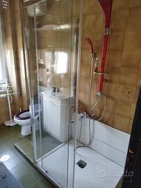 BOX DOCCIA 6mm. 80x120 con piatto doccia in resina