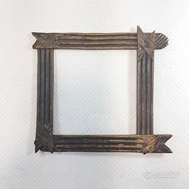 Cornice antica in ottone lavorato stile liberty