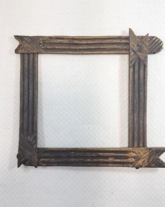 Cornice antica in ottone lavorato stile liberty