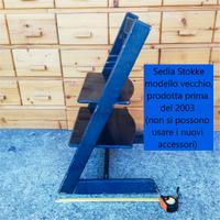 sedia Stokke Tripp Trapp, vintage, blu