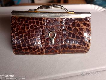 Borsellino per monete in pelle vintage.