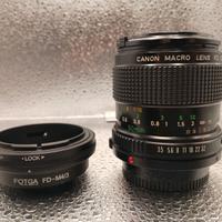 Canon new FD 50mm f/3.5 macro + m4/3