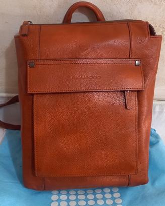 zaino piquadro marrone in pelle 