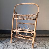 mobiletto bar in bambù e rattan, anni 60