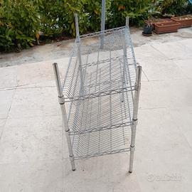 scaffale in acciaio cromato 