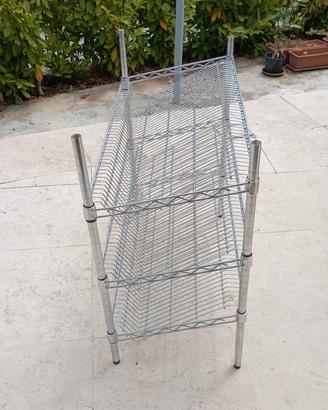 scaffale in acciaio cromato 