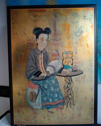Antiquariato cinese_dipinto di donna