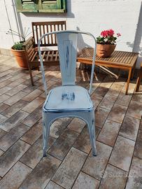 sedie biance vintage in ferro