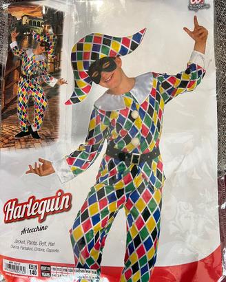 Costume da carnevale ARLECCHINO - size 140 - 8/10