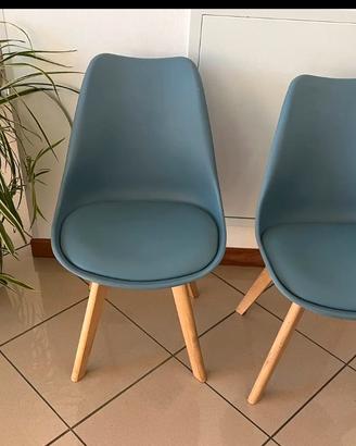 Sedie design moderno legno massello imbottite 8