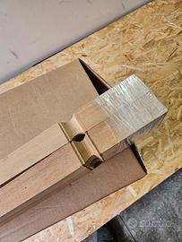 gambe noce lavorate a tronco di piramide 