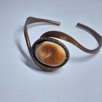 BRACCIALE VINTAGE RAME E OCCHIO DI S LUCIA