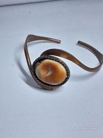 BRACCIALE VINTAGE RAME E OCCHIO DI S LUCIA