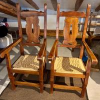 Sedia capotavola classica con seduta paglia