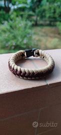 Braccialetto colore marrone in paracord
