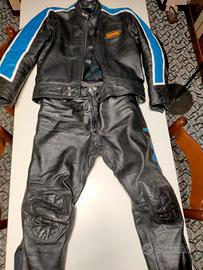 tuta da moto in vera pelle intera divisibile