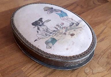 Scatoletta antica in cartone firmata Redon