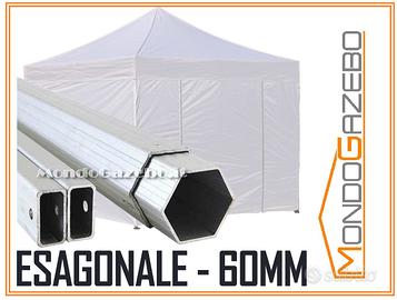 Gazebo Professionale 3x3mt con pareti telaio ALU60