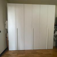 Armadio 6 ante bianco larice con accessori