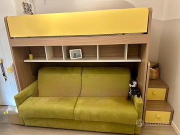 Letto a castello scorrevole slot Nidi Battistella