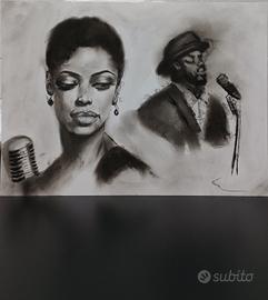 disegno eseguito con carboncino 