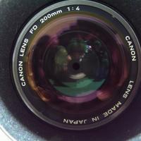 Obiettivo Canon Lens FD 200mm f4 new