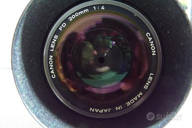 Obiettivo Canon Lens FD 200mm f4 new