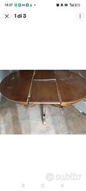 Tavolo Rotondo allungabile legno Vintage
